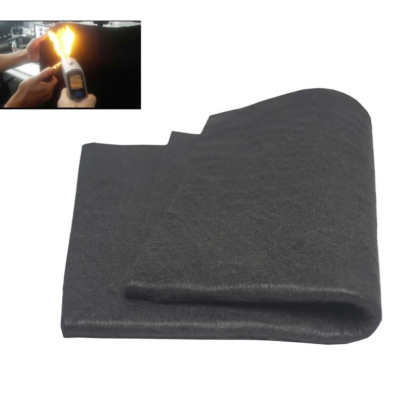 HANSWAY High Temp 18"X24"X1/4'' 6MM Felt Carbon Fiber Welding Blankets Black (18 x 24 inches) - Image 1
